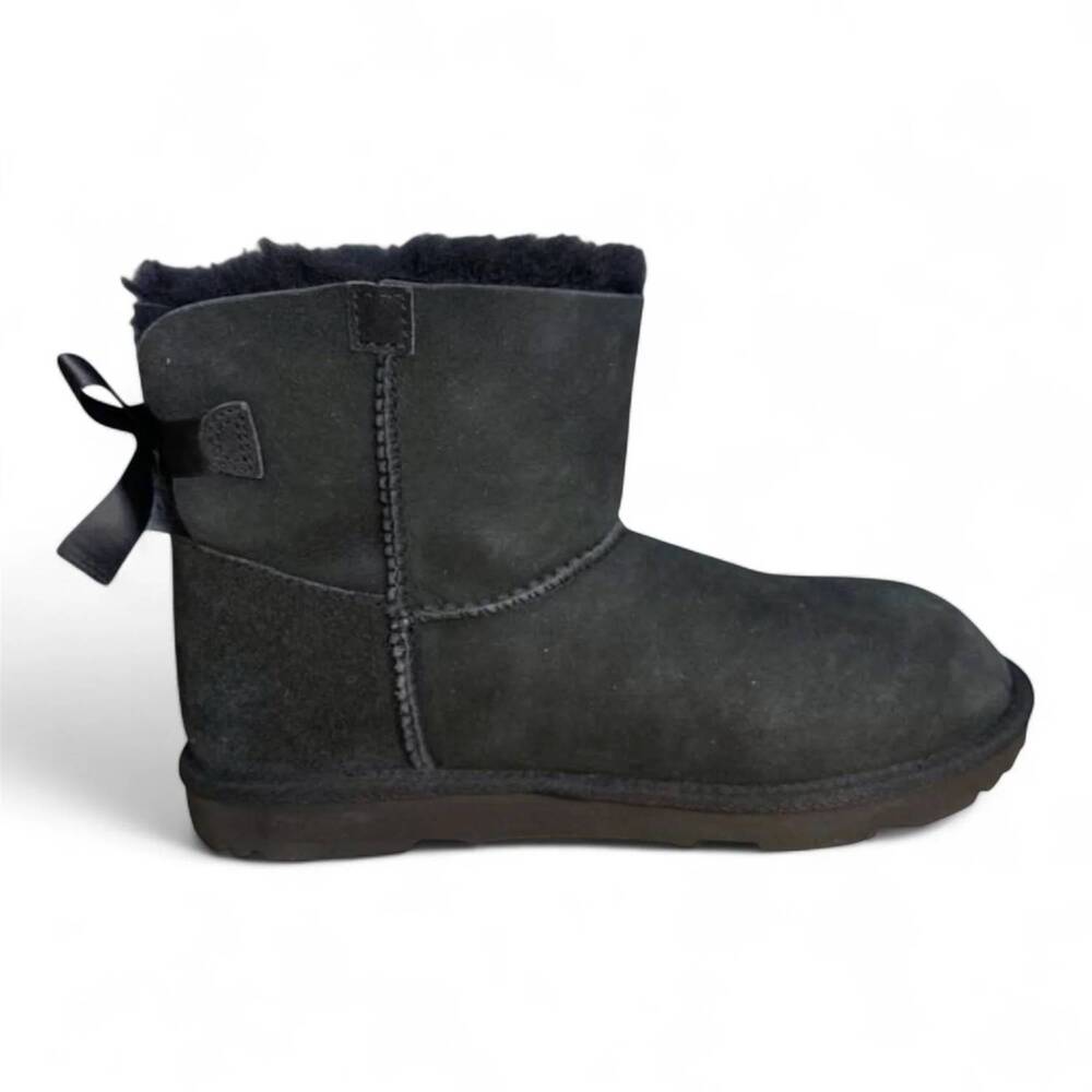 NEW UGG girls' mini bailey bow ii boots in black